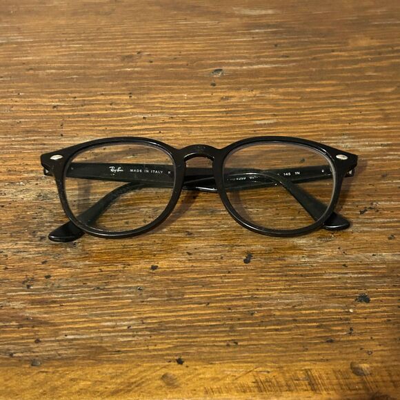 Ray-Ban RB 4359 601/19 Eyeglasses Black Round Frame Only Italy 51-20 145 - Picture 7 of 7